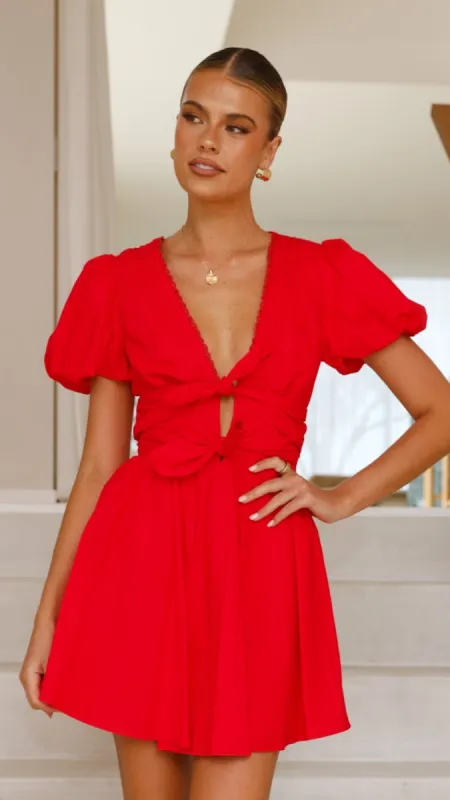 Kaloni Mini Dress - Red sold by Billy J