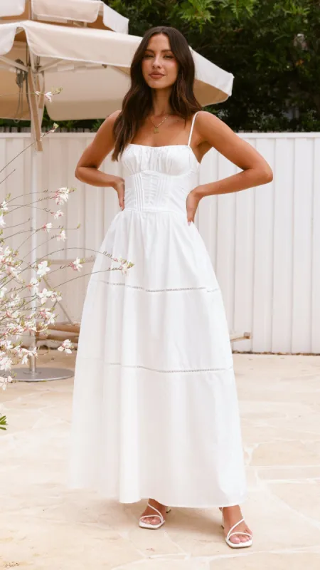 Isabella Maxi Dress - White sold by Billy J