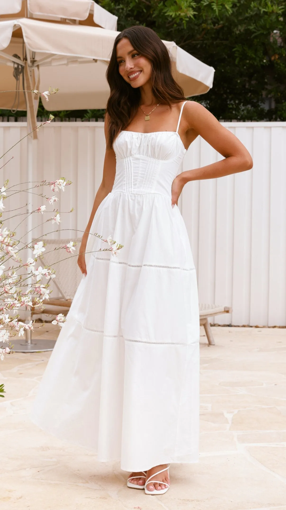Isabella Maxi Dress - White sold by Billy J product image thumbnail 4