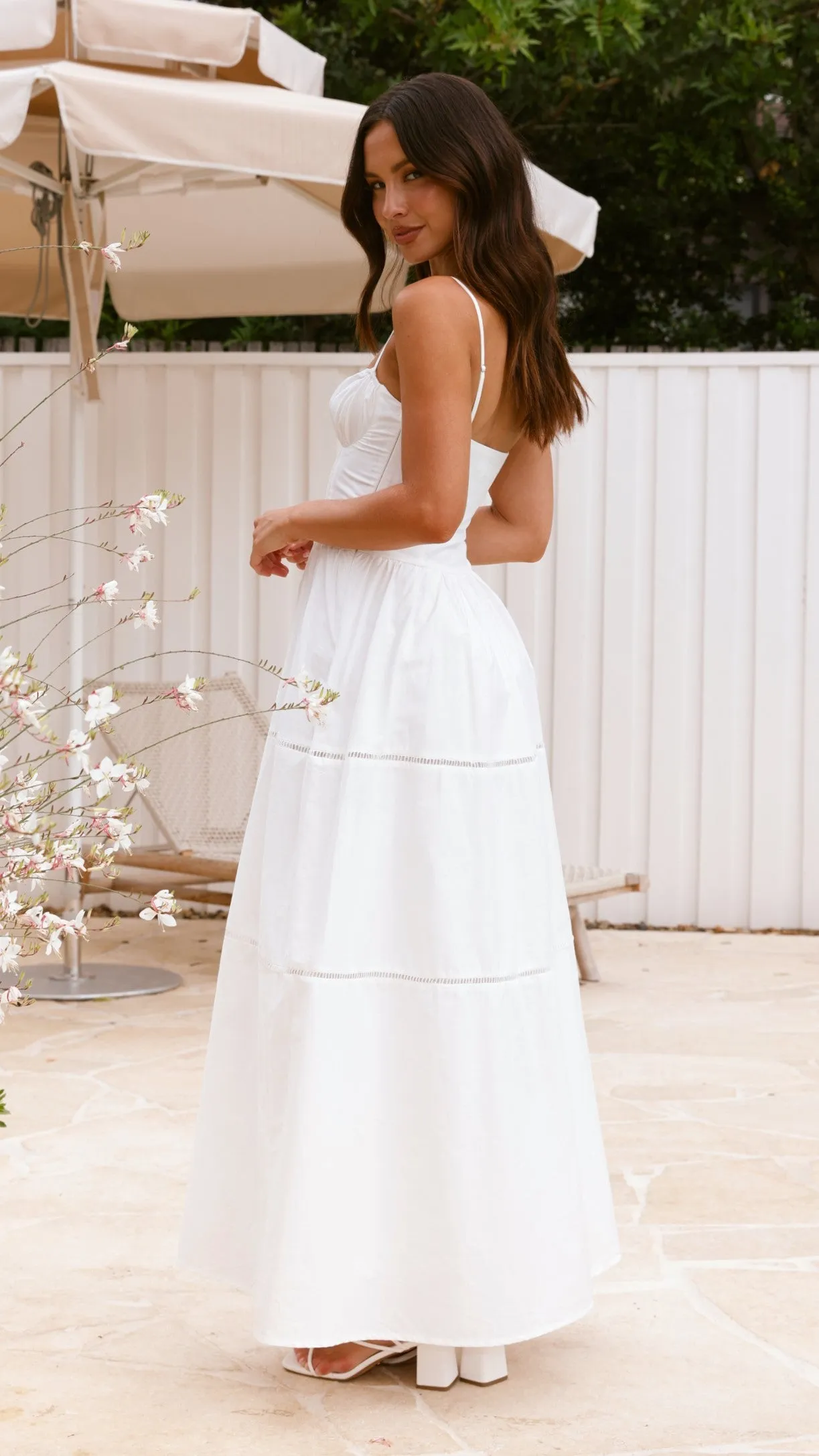 Isabella Maxi Dress - White sold by Billy J product image thumbnail 2