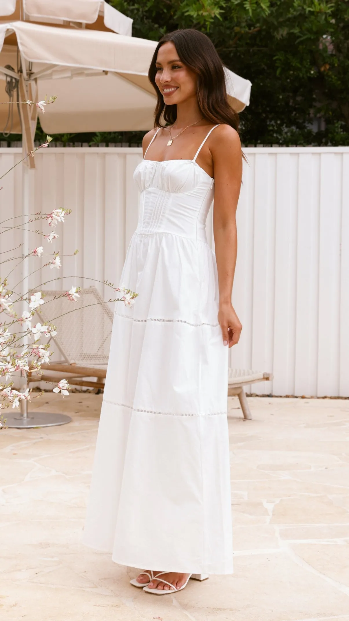 Isabella Maxi Dress - White sold by Billy J product image thumbnail 3