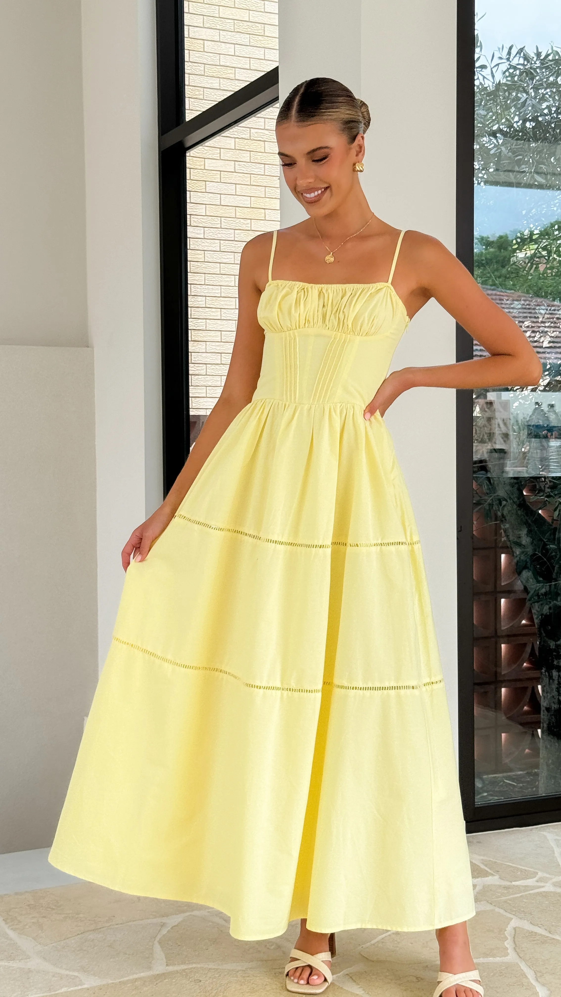 Isabella Maxi Dress - Yellow sold by Billy J product image thumbnail 5