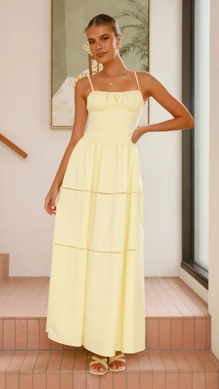 Isabella Maxi Dress - Yellow sold by Billy J