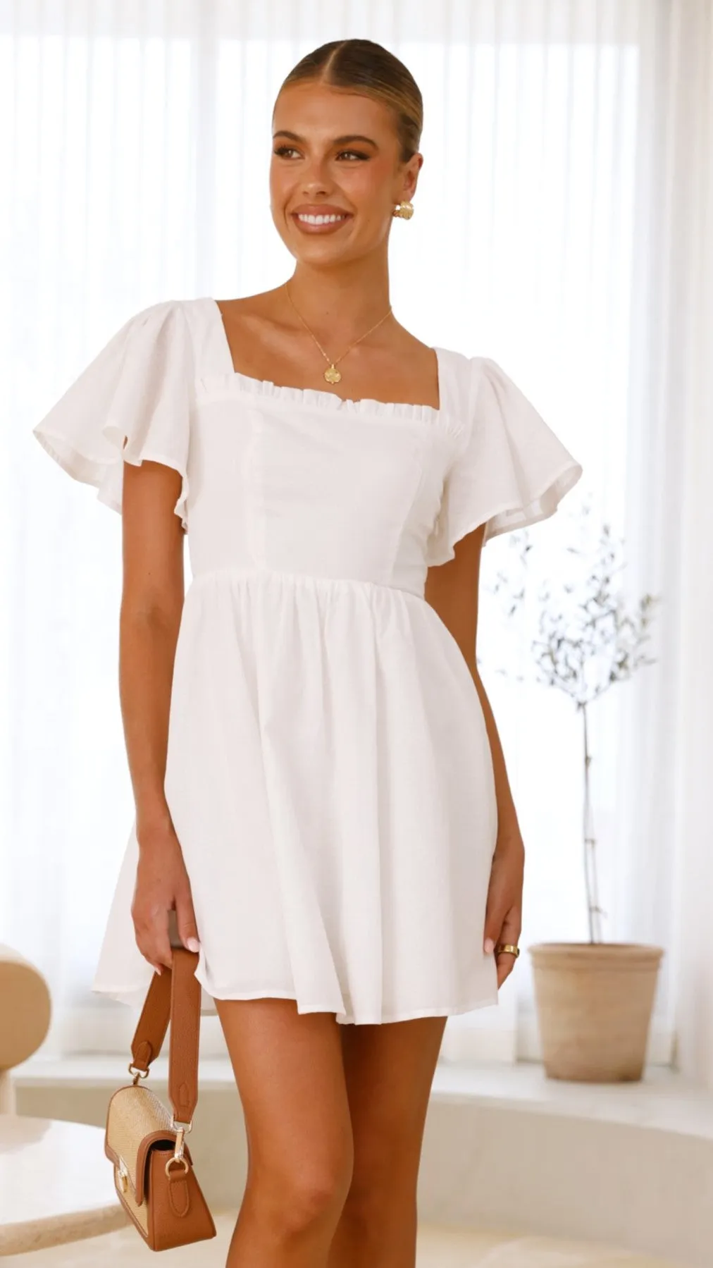 Pasha Mini Dress - White sold by Billy J product image thumbnail 4