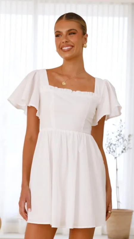 Pasha Mini Dress - White sold by Billy J