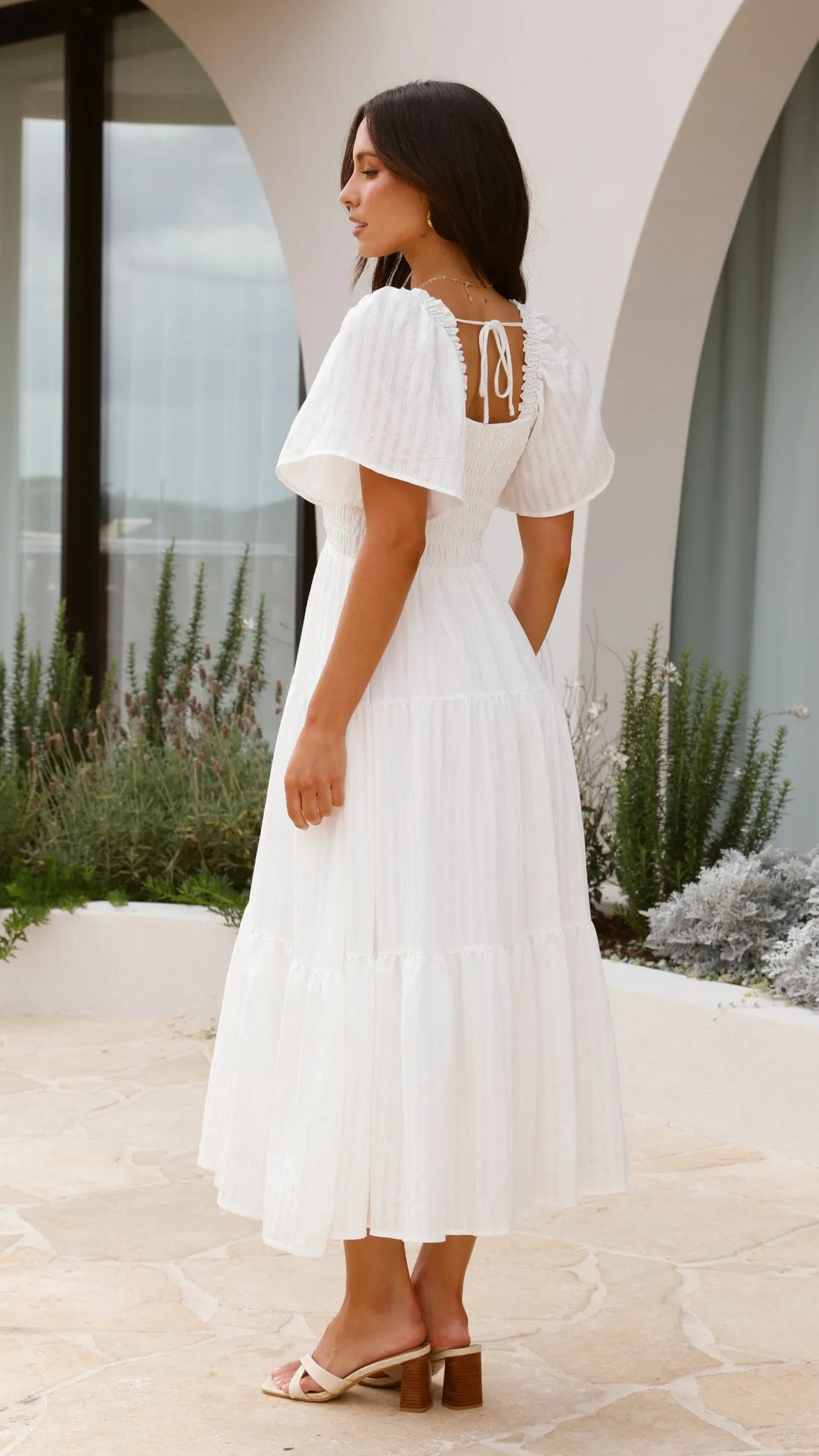 Lainey Midi Dress - White sold by Billy J product image thumbnail 2