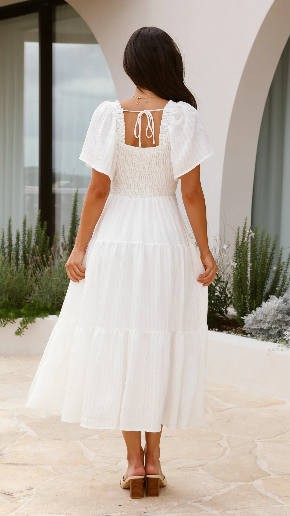 Lainey Midi Dress - White sold by Billy J product image thumbnail 4