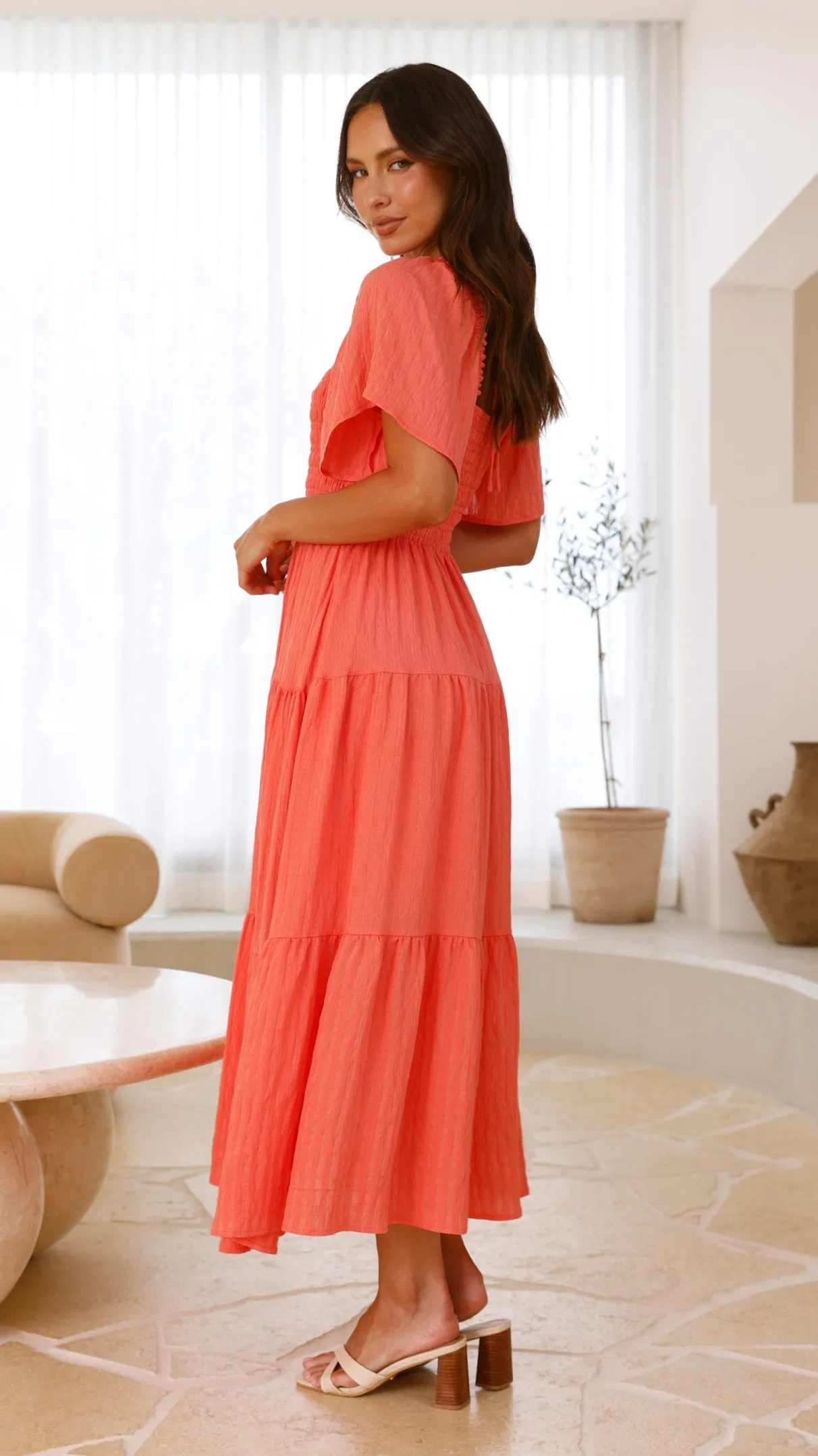 Lainey Midi Dress - Orange sold by Billy J product image thumbnail 2