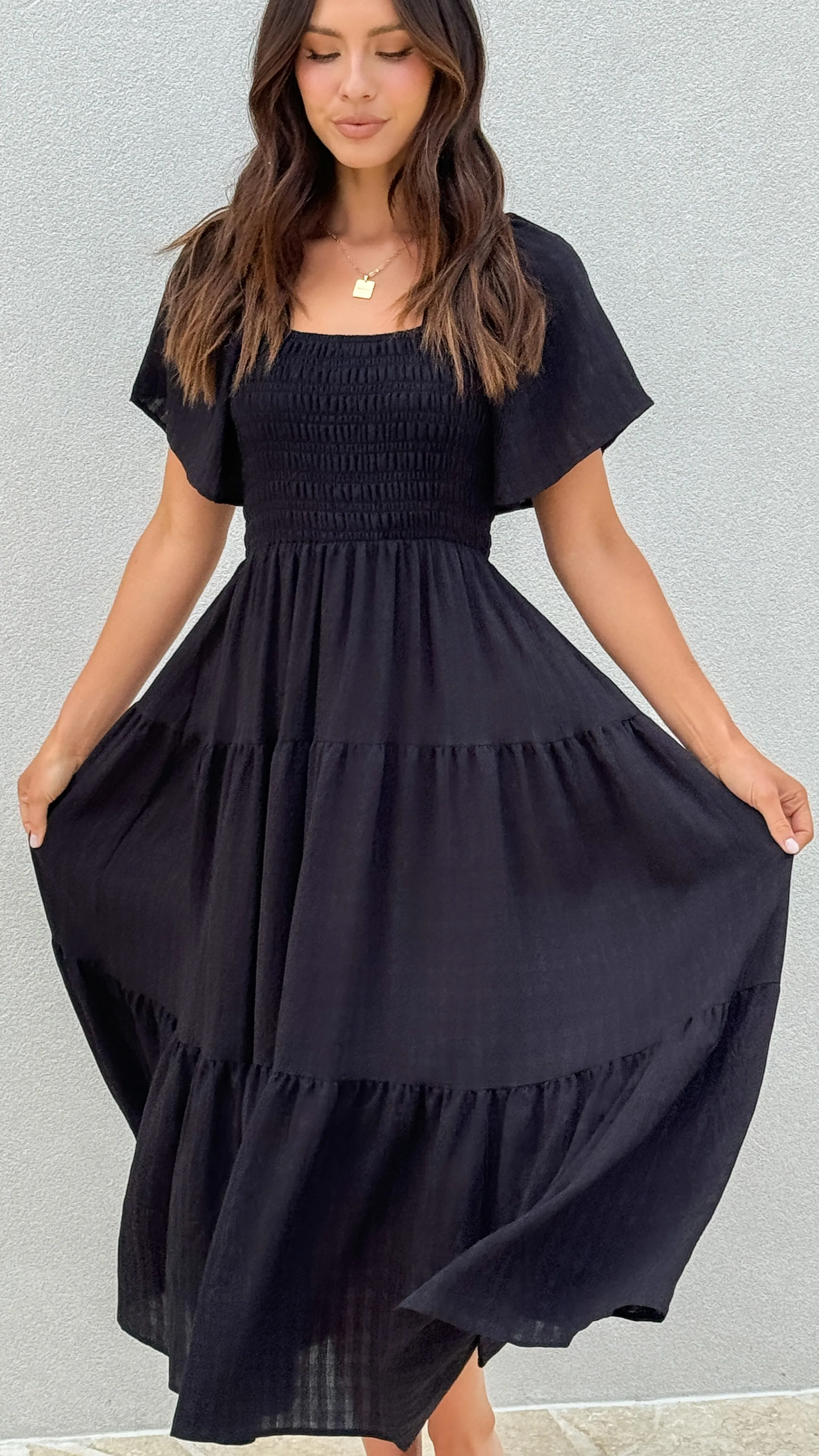 Lainey Midi Dress - Black sold by Billy J product image thumbnail 4
