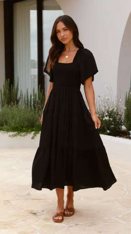 Lainey Midi Dress - Black sold by Billy J