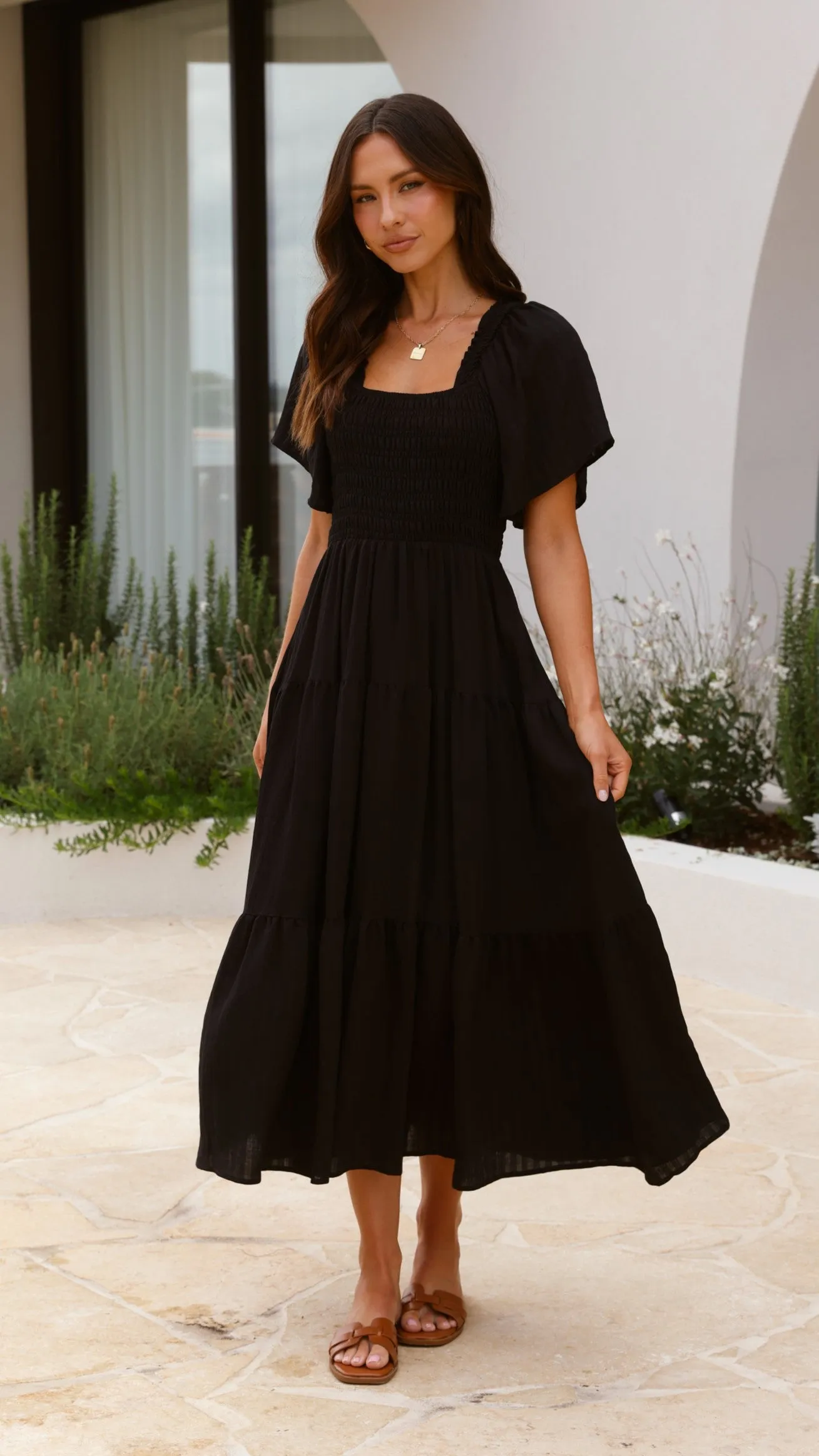 Lainey Midi Dress - Black sold by Billy J