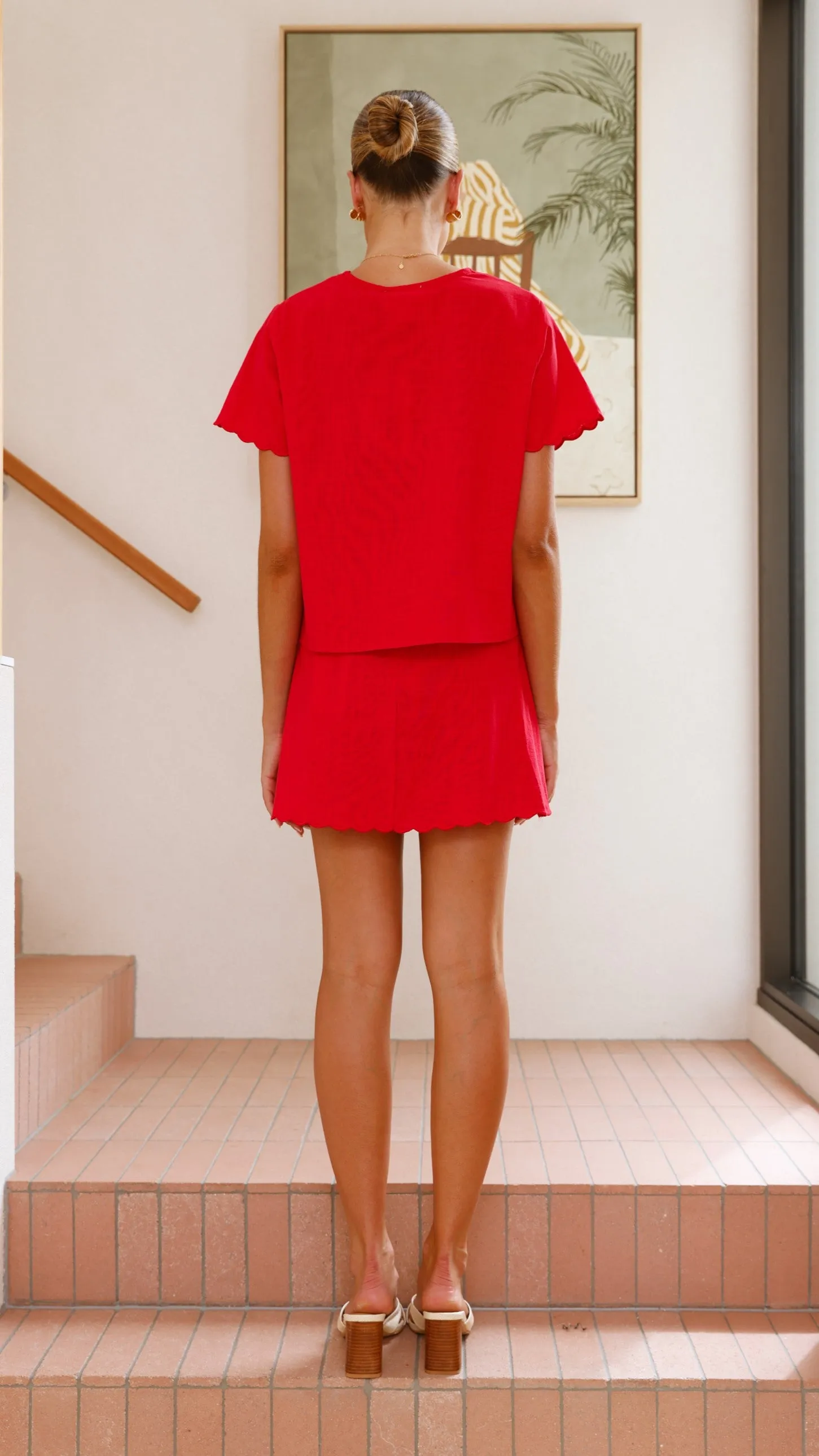 Colton Mini Skirt - Red sold by Billy J product image thumbnail 4
