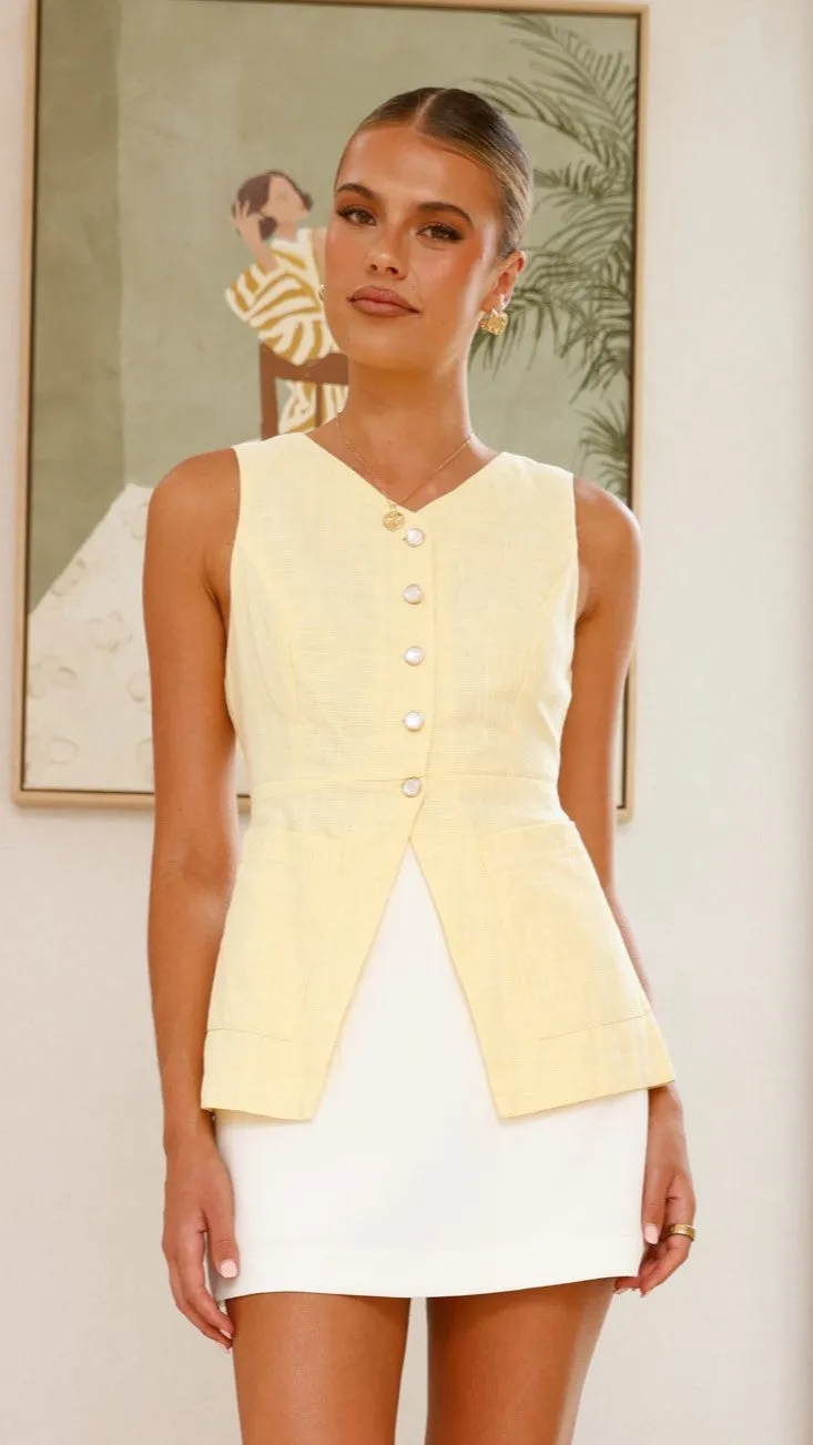 Amber Top - Yellow sold by Billy J