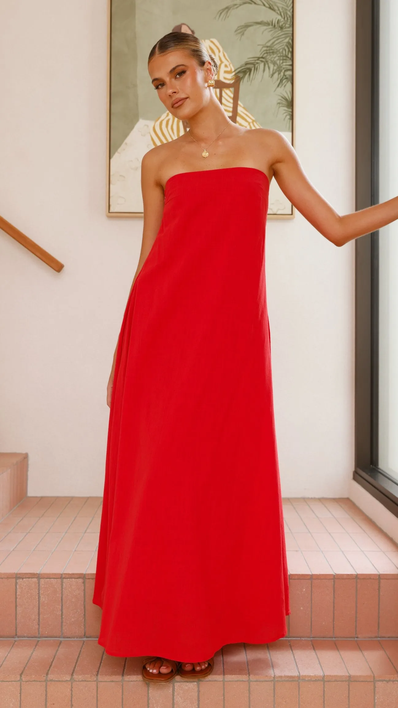 Connie Maxi Dress - Red sold by Billy J product image thumbnail 5