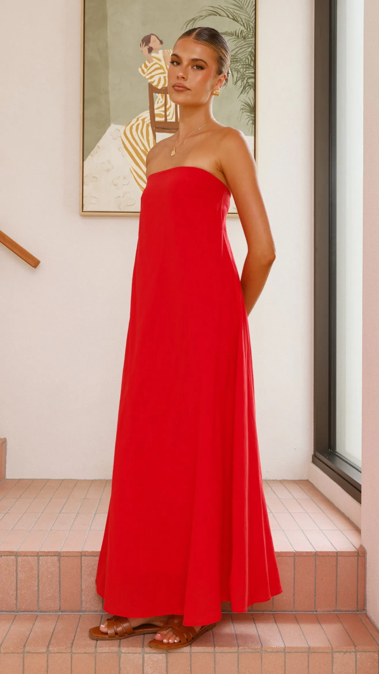 Connie Maxi Dress - Red sold by Billy J product image thumbnail 3