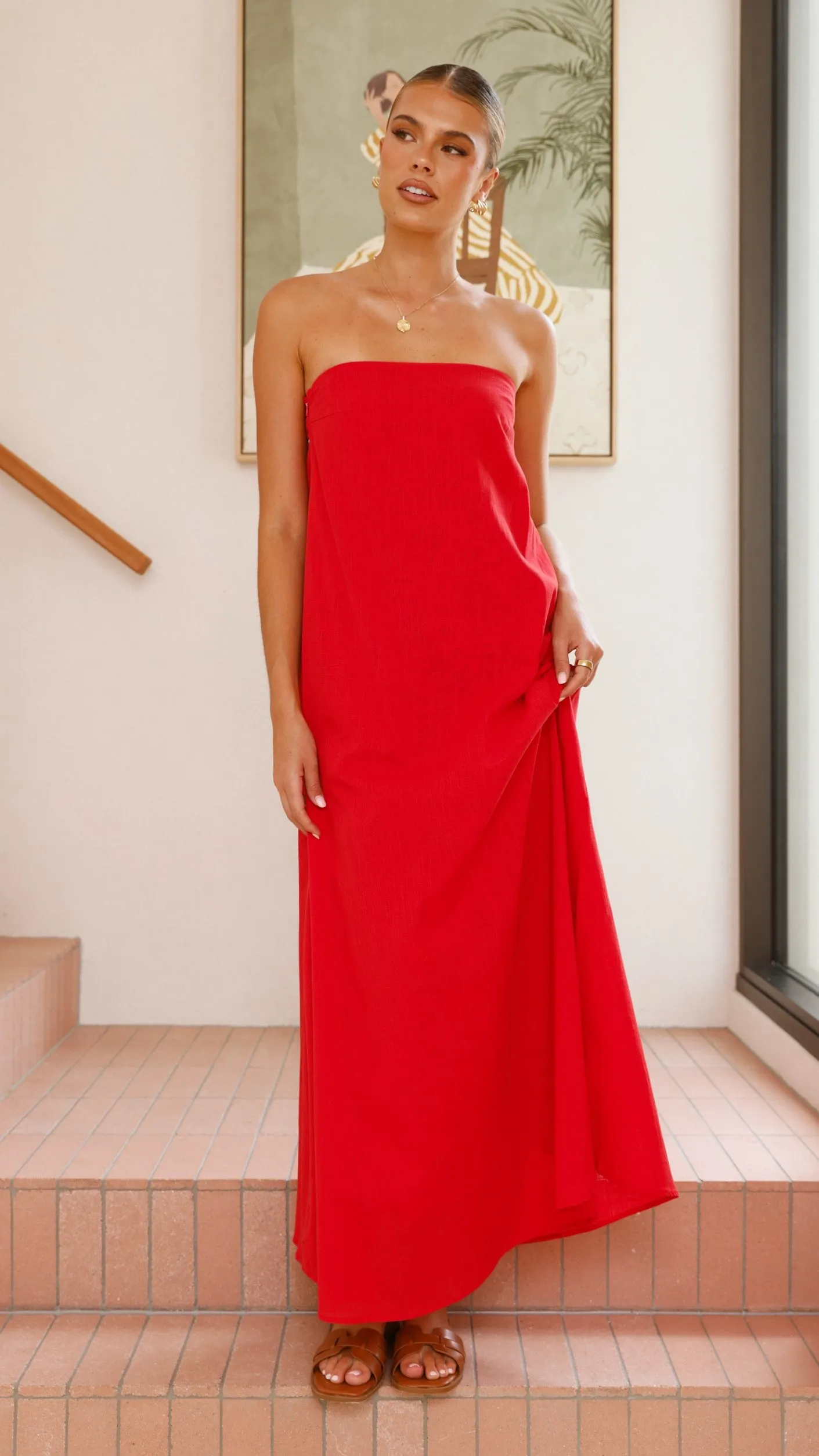 Connie Maxi Dress - Red sold by Billy J product image thumbnail 4
