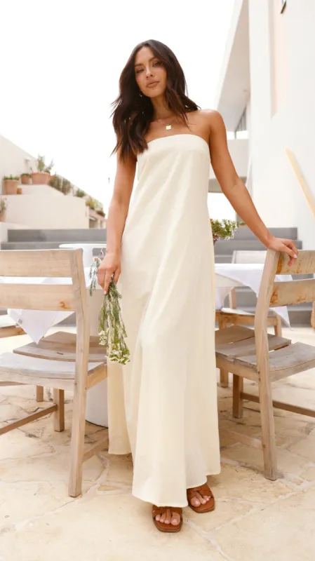 Connie Maxi Dress - Butter sold by Billy J