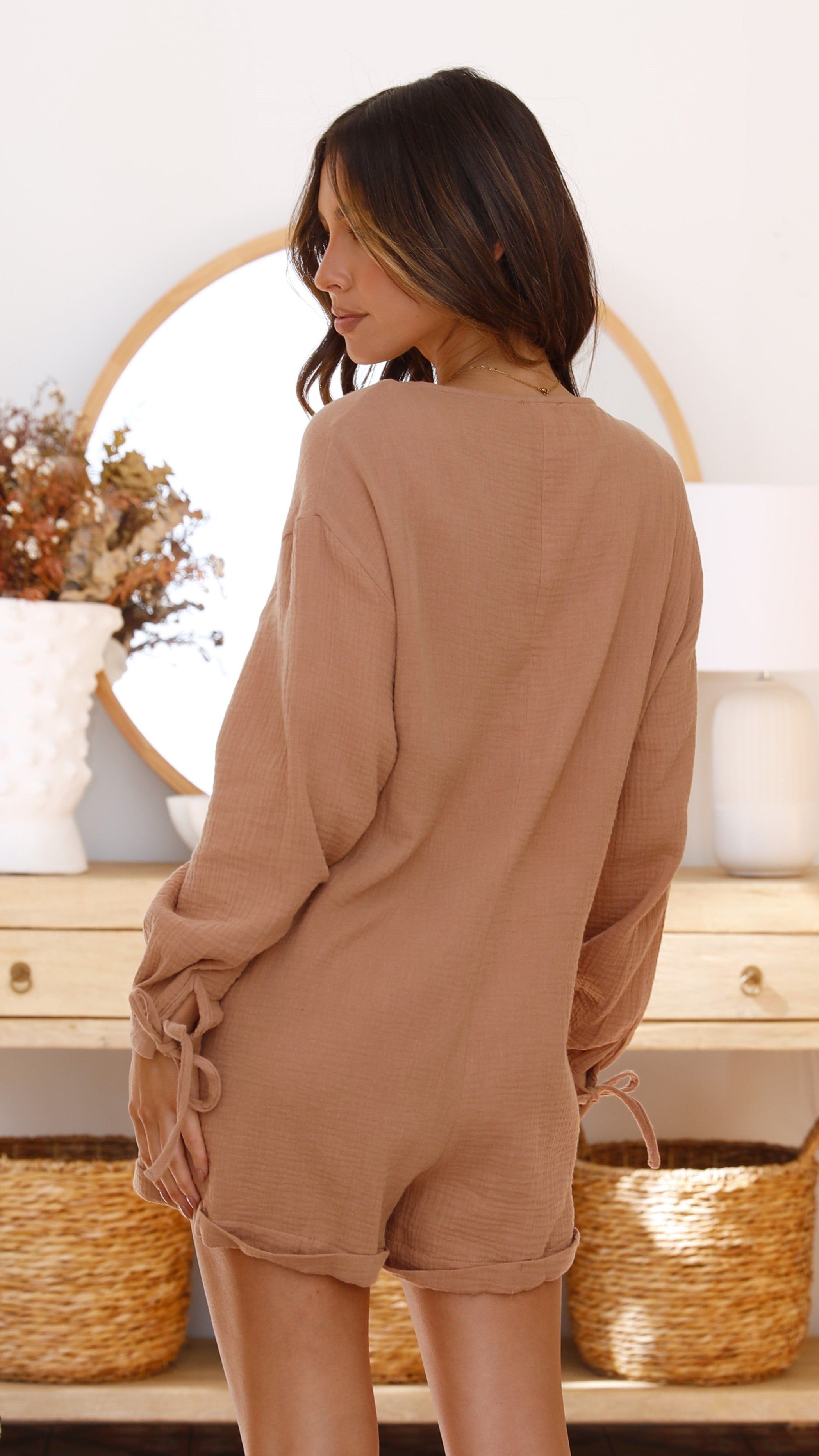 Carla Playsuit - Latte sold by Billy J product image thumbnail 2