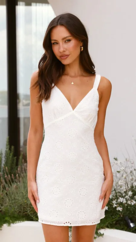 Tallulah Mini Dress - White sold by Billy J