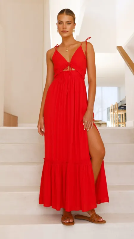 Lille Maxi Dress - Red sold by Billy J
