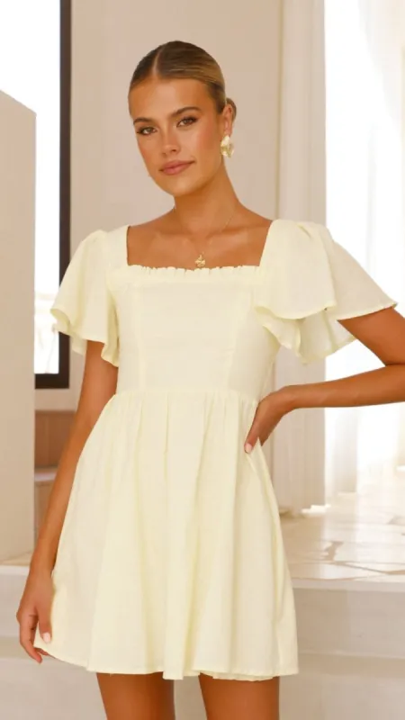 Pasha Mini Dress - Yellow sold by Billy J
