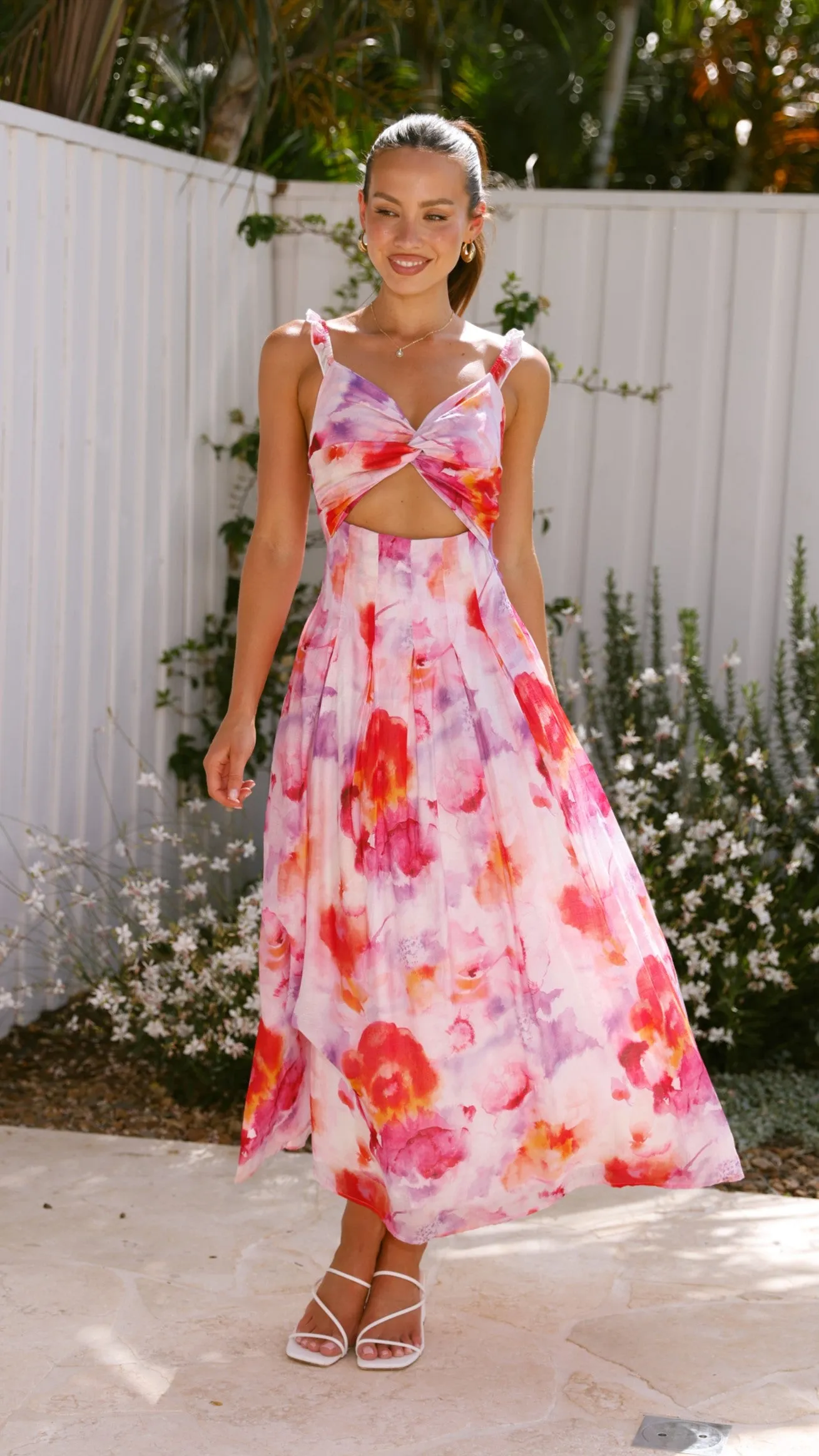 Katerina Maxi Dress - Pink/Purple Print sold by Billy J product image thumbnail 3