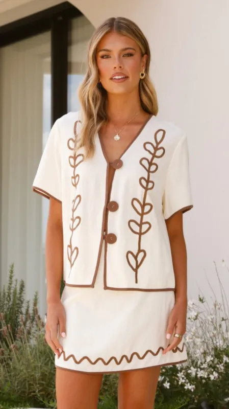 Easton Top - Cream sold by Billy J