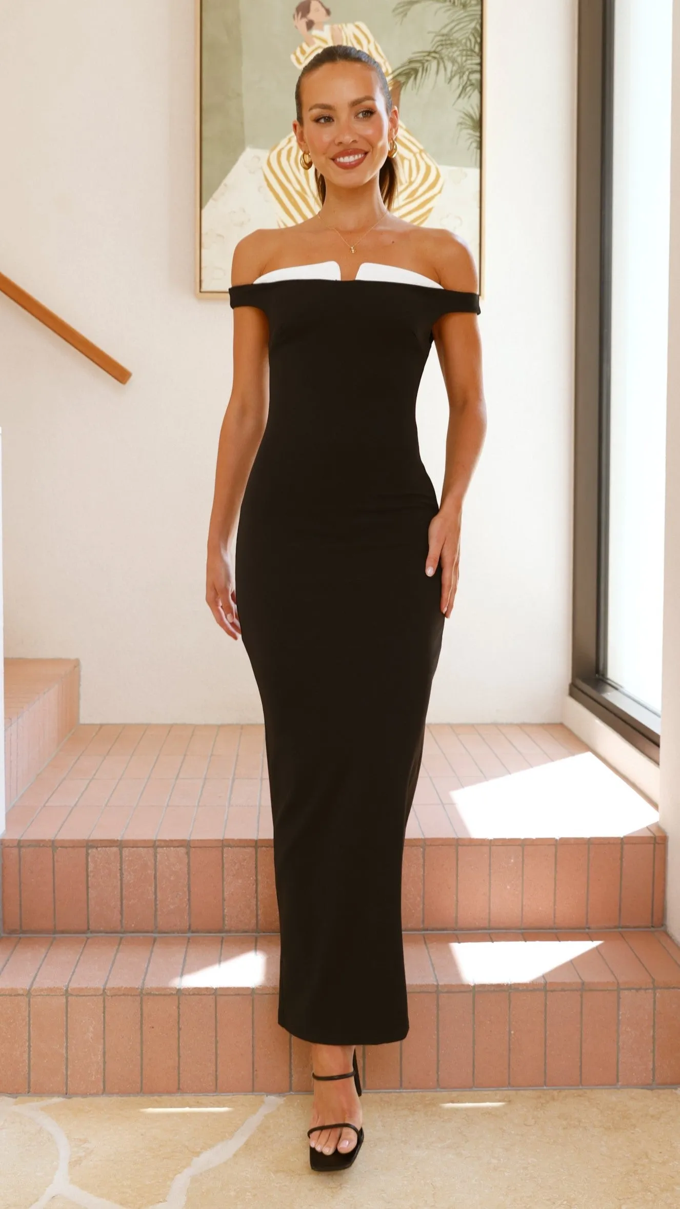 Talmai Maxi Dress - Black / White sold by Billy J product image thumbnail 5