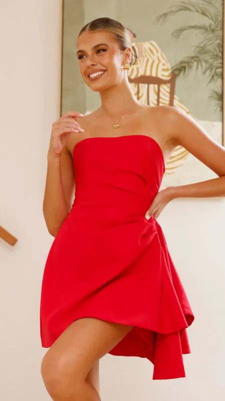 Hanae Mini Dress - Red sold by Billy J