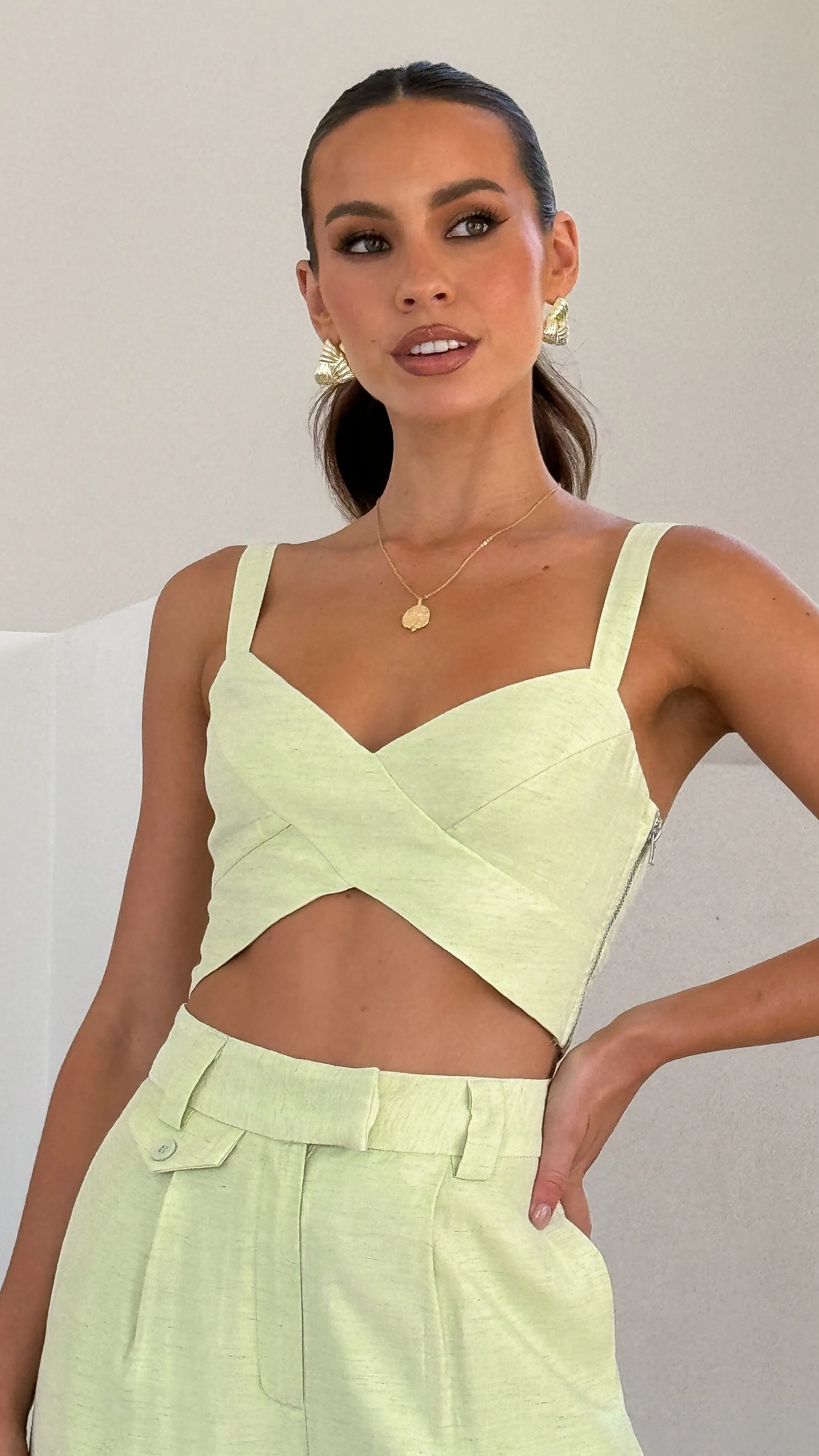 Toni Crop Top - Lime sold by Billy J product image thumbnail 5