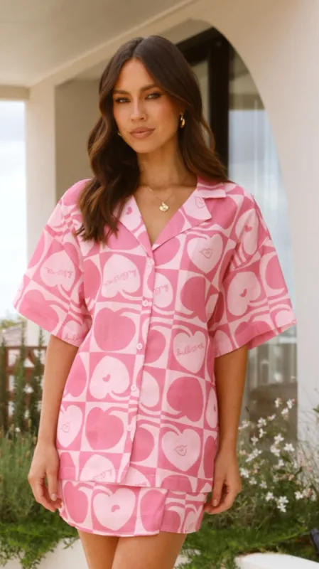 Abilene Button Up Shirt - Pink sold by Billy J