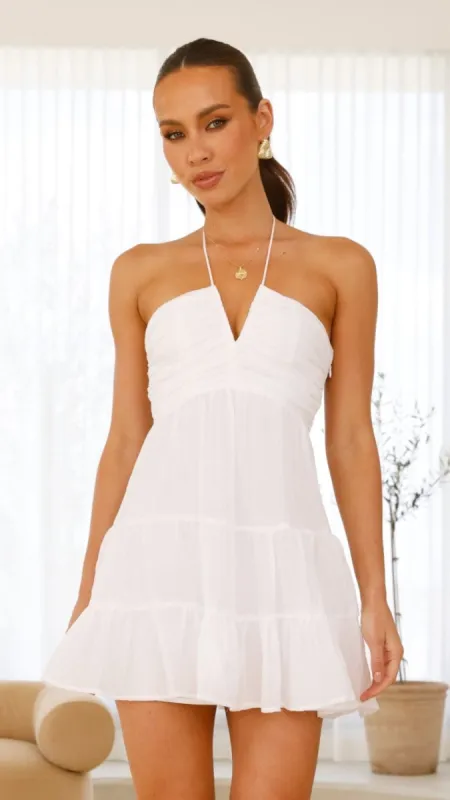 Taffeta Mini Dress - White sold by Billy J