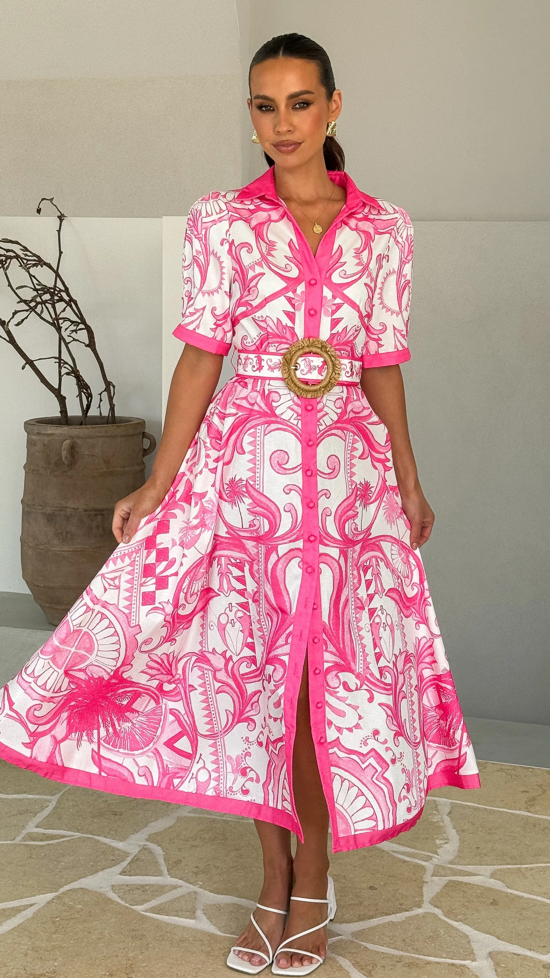 Quita Midi Dress - Pink Raspberry Jam sold by Billy J product image thumbnail 5