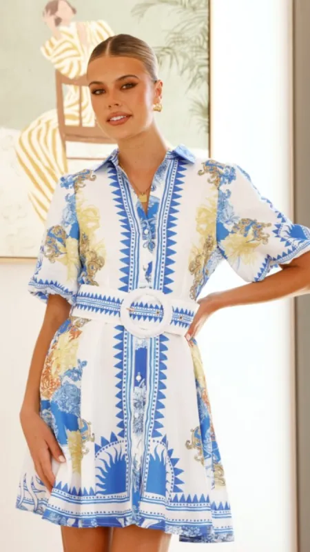 Sahar Mini Dress - Blue Doll sold by Billy J