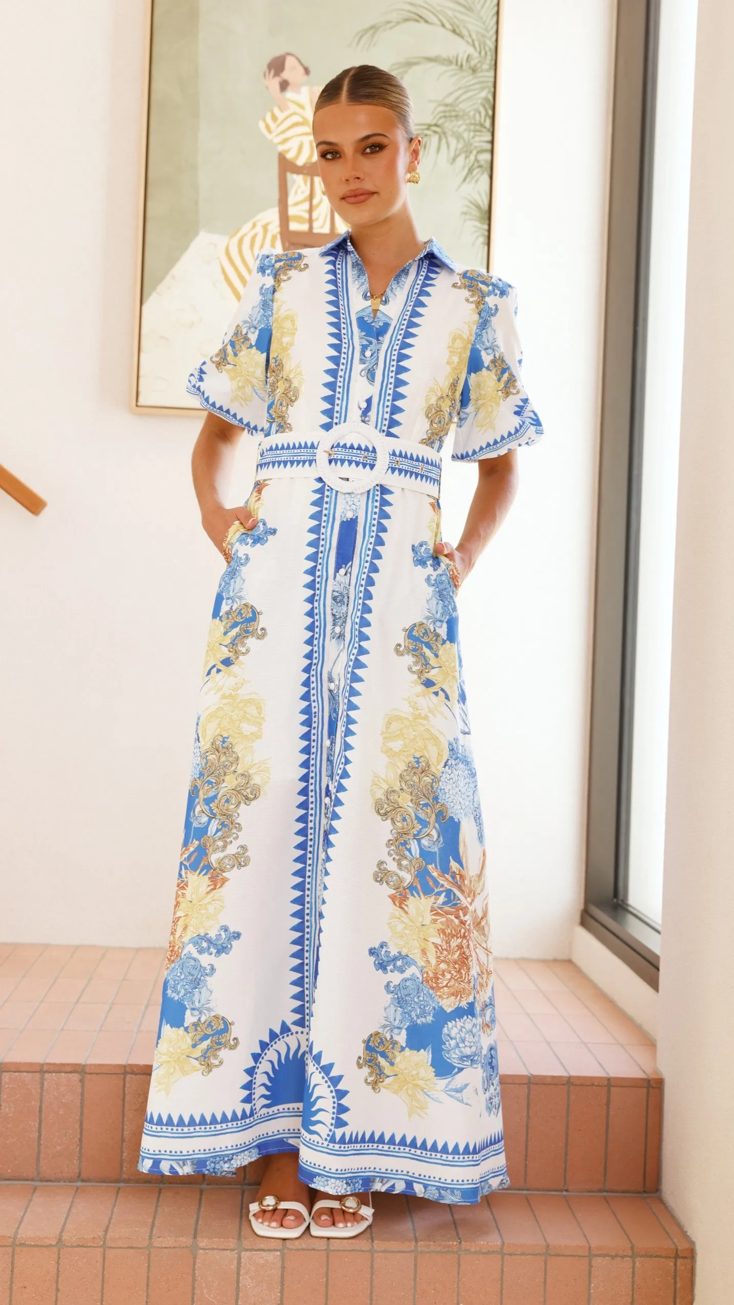 Salene Maxi Dress - Blue Doll sold by Billy J