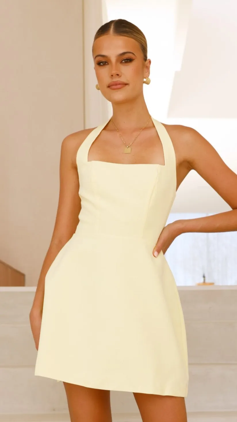 Mady Mini Dress - Lemon sold by Billy J