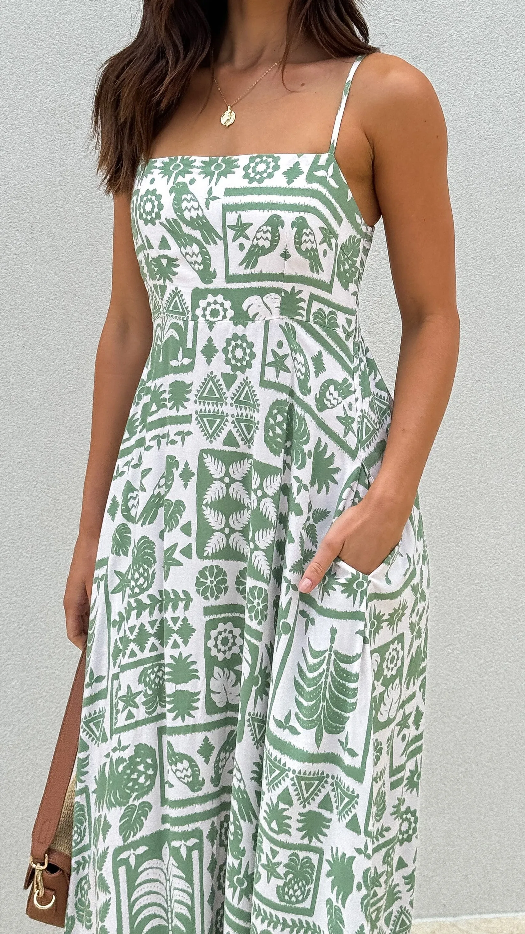 Jaylene Maxi Dress - Green Print sold by Billy J product image thumbnail 3