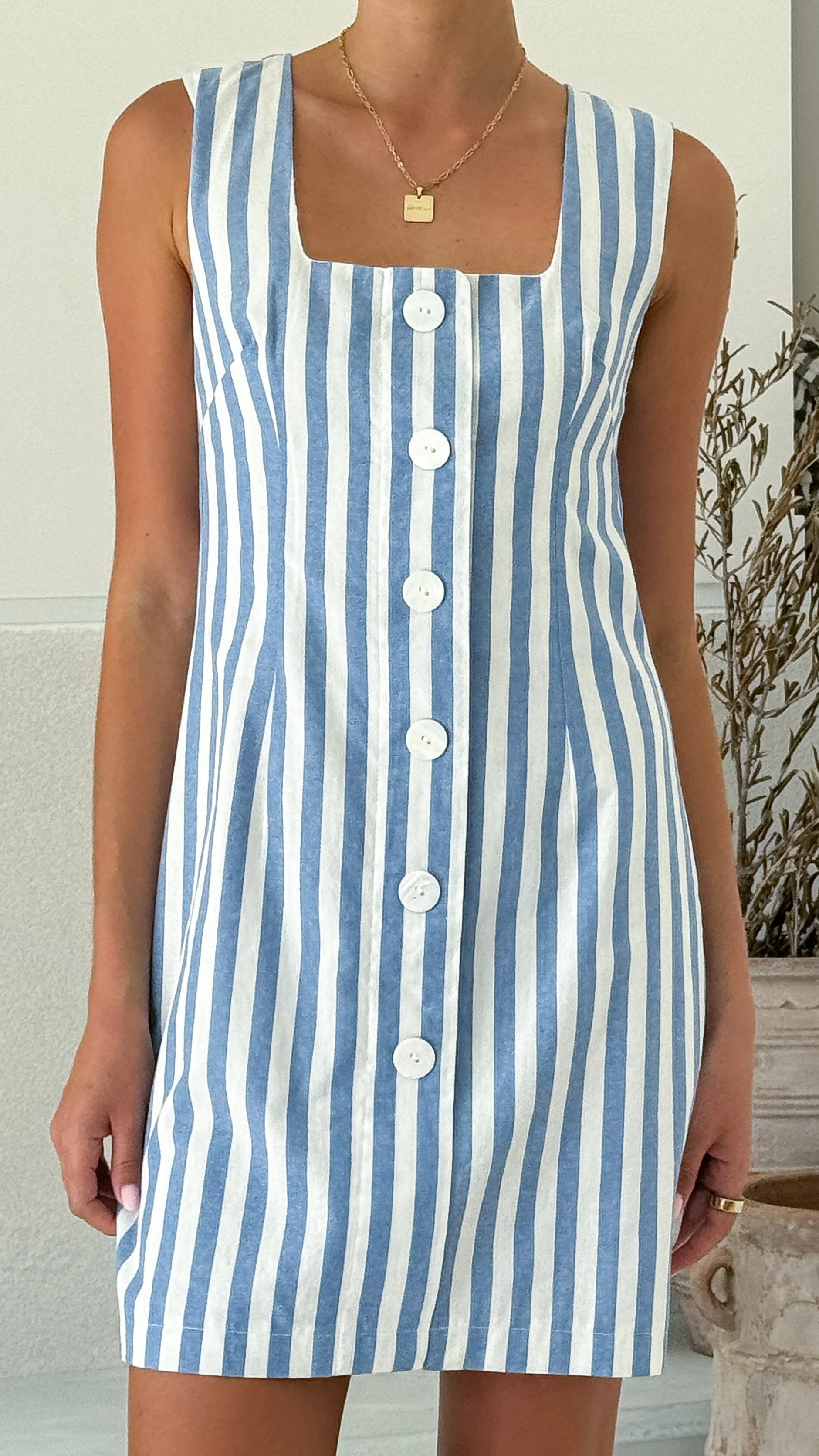 Saylor Mini Dress - Blue Stripe sold by Billy J product image thumbnail 5