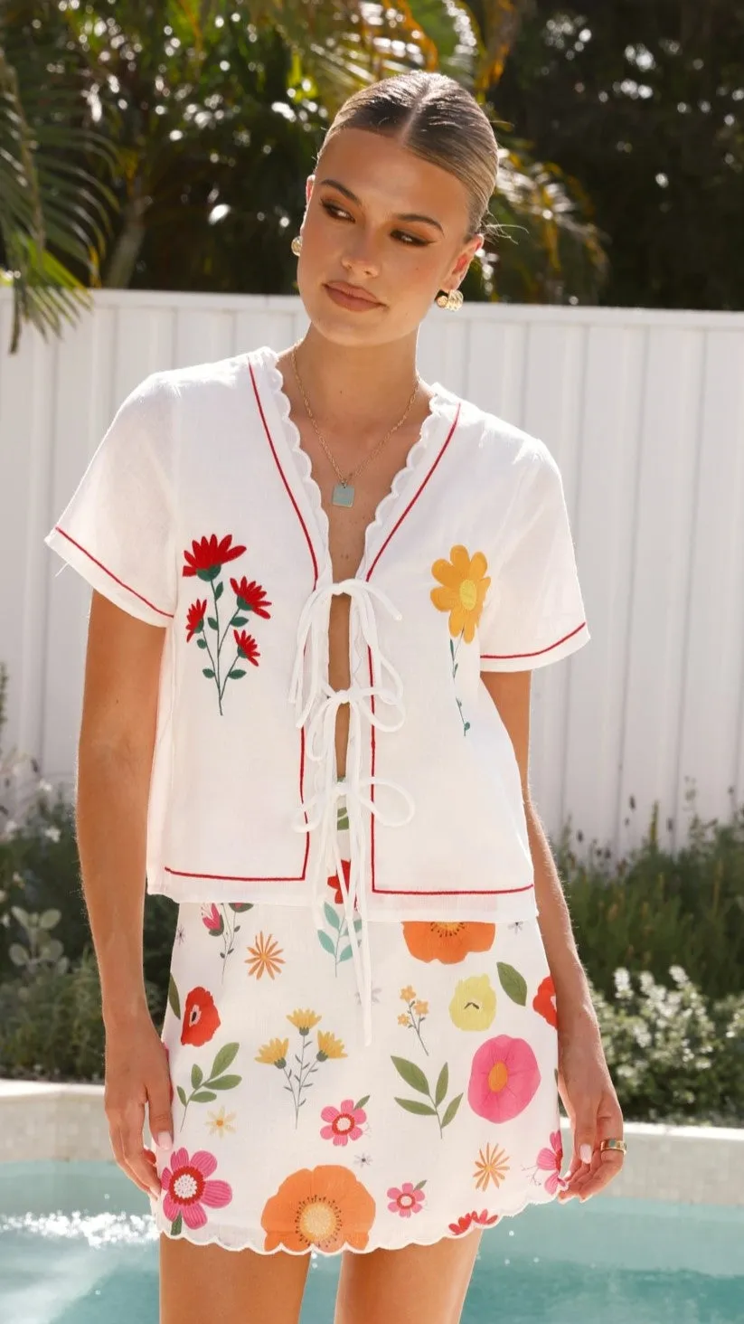 Adina Top - White Floral sold by Billy J product image thumbnail 3