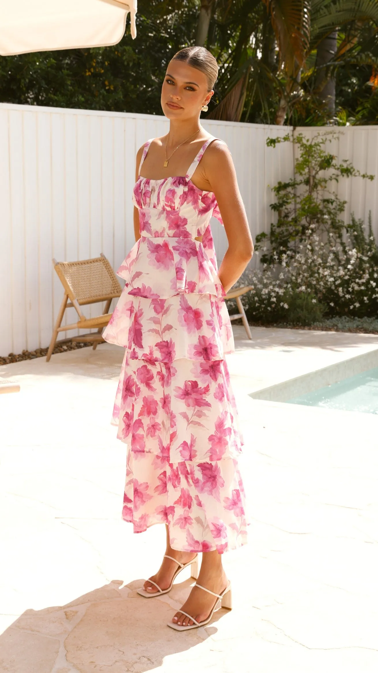 Indi Maxi Dress - Pink Floral sold by Billy J product image thumbnail 5