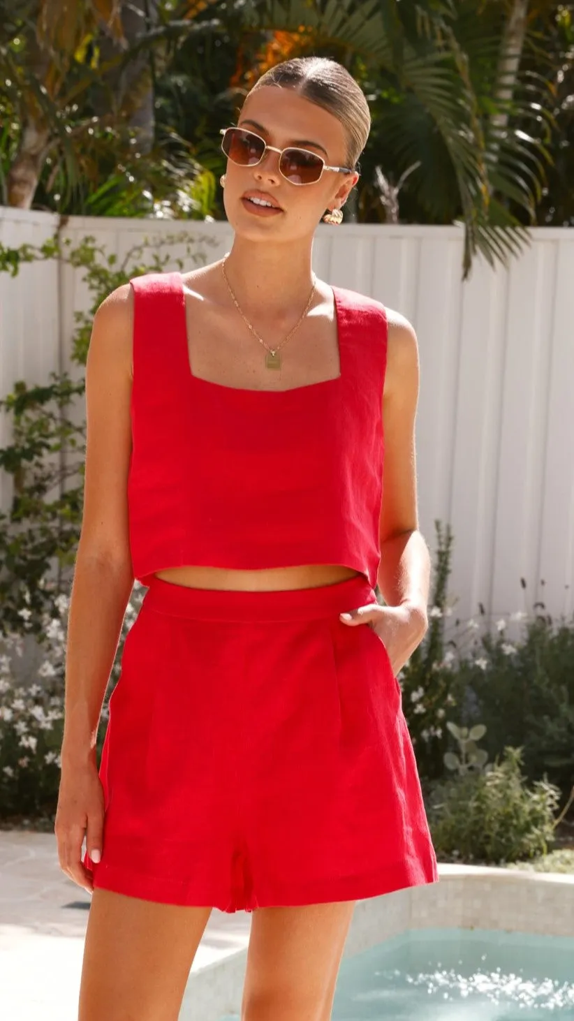 Tillie Crop Top - Ruby Red sold by Billy J product image thumbnail 4