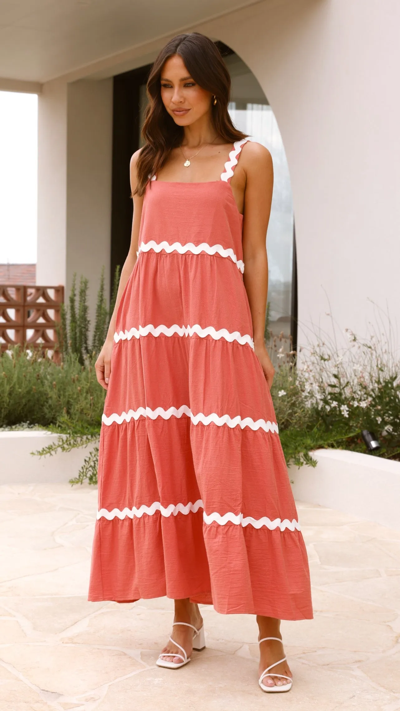 Eliana Maxi Dress - Watermelon sold by Billy J