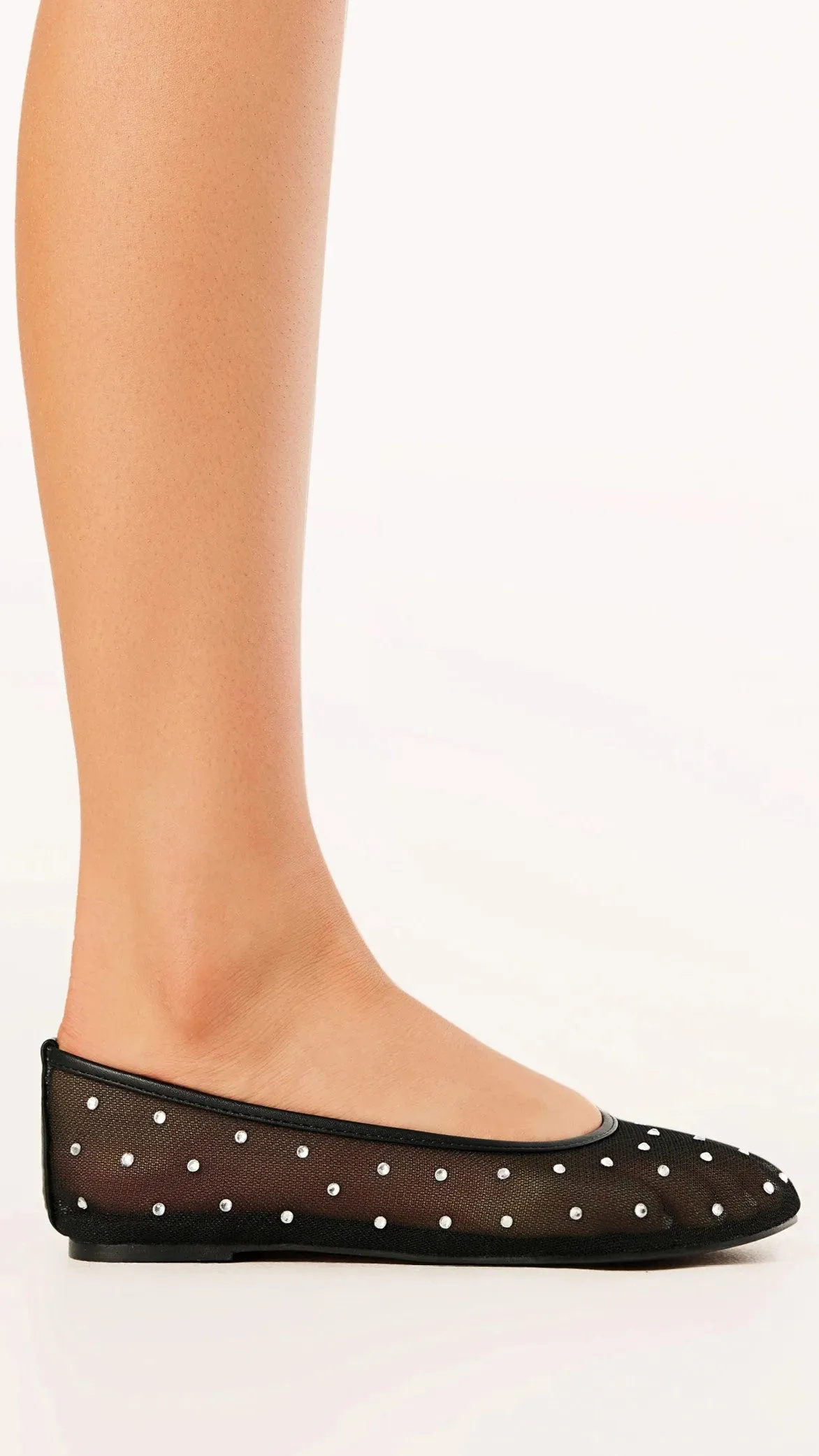 Gerani Flats - Black Mesh Diamante sold by Billy J product image thumbnail 5
