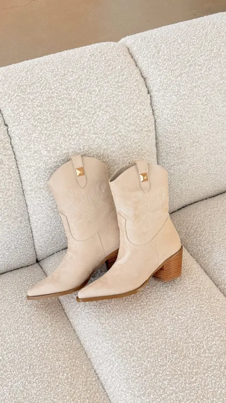 Darla Boot - Sand Suede sold by Billy J