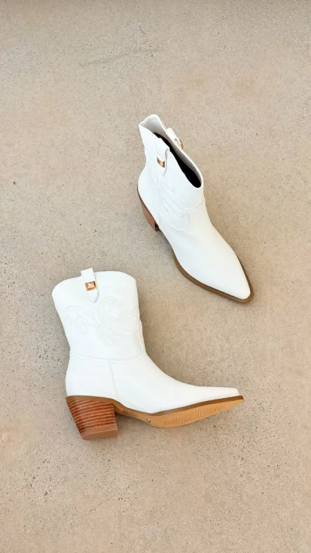 Darla Boots - White sold by Billy J
