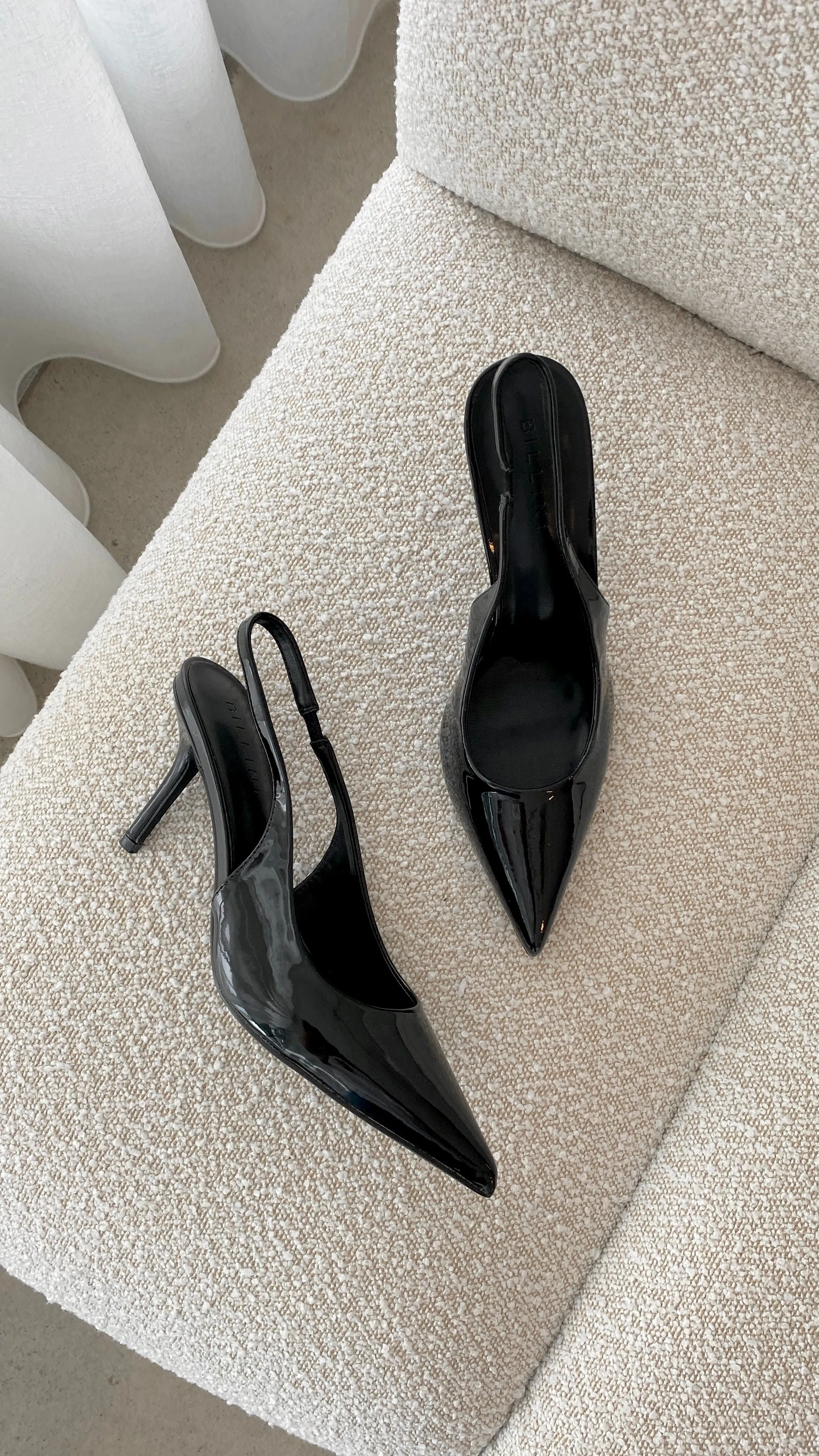 Blondie Heels - Black Patent sold by Billy J