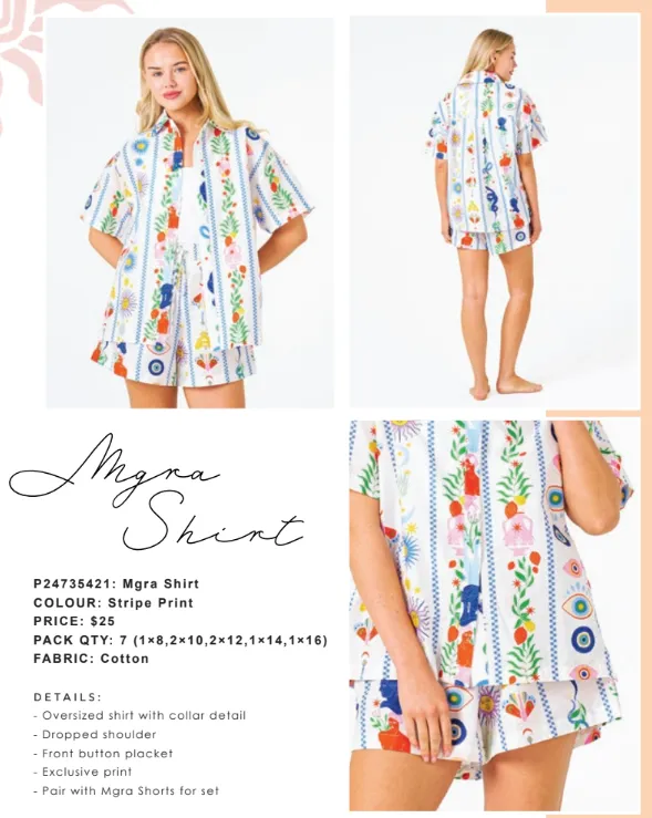 Mgra Shirt - Blue Print sold by Billy J