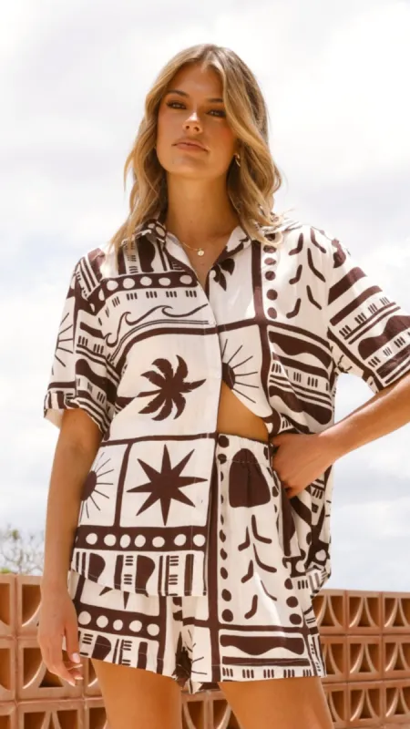 Radia Button Up Shirt - Tuscany sold by Billy J