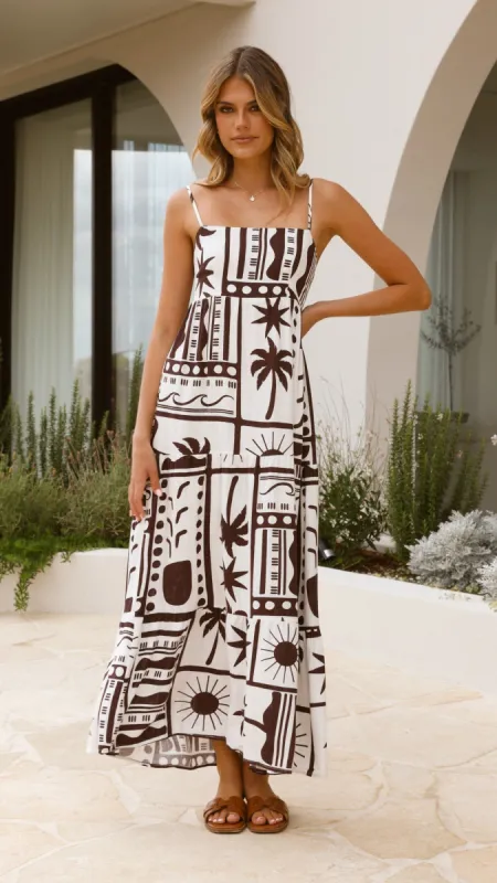 Rachel Maxi Dress - Tuscany (Offline - Fabric Dye Issue) sold by Billy J