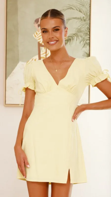 Breigh Mini Dress - Lemon sold by Billy J